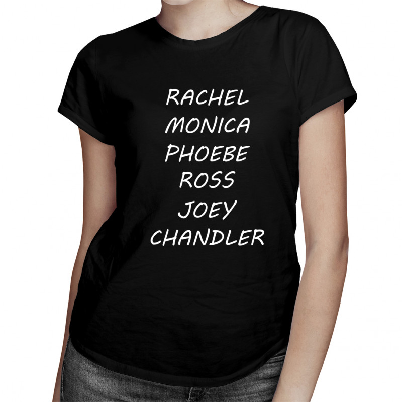 Levně Rachel, Monica, Phoebe, Ross, Joey, Chandler - dámské tričko s potiskem