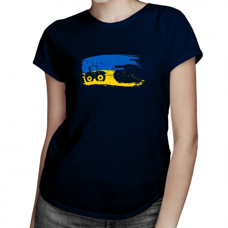 Traktor táhnoucí tank - dámské tričko s potiskem