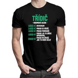 Třídič - hodinová sazba - pánské tričko s potiskem