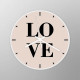 Love - skleněné nástěnné hodiny s potiskem