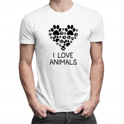 I love animals - pánské tričko s potiskem