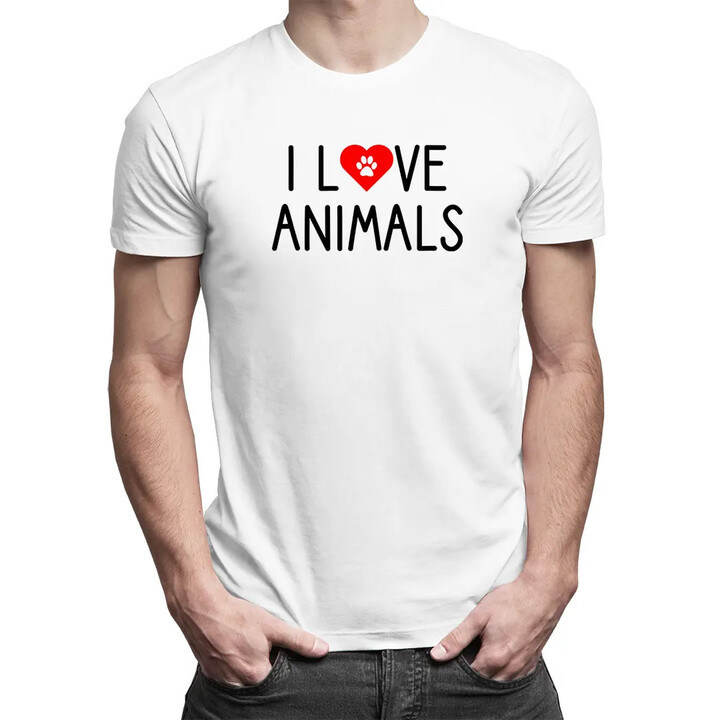 I love animals v2 - pánské tričko s potiskem
