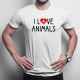 I love animals v2 - pánské tričko s potiskem