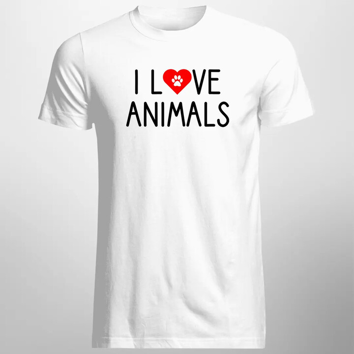 I love animals v2 - pánské tričko s potiskem