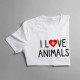 I love animals v2 - pánské tričko s potiskem