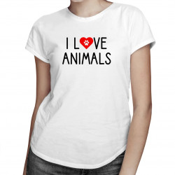 I love animals v2 - dámské tričko s potiskem
