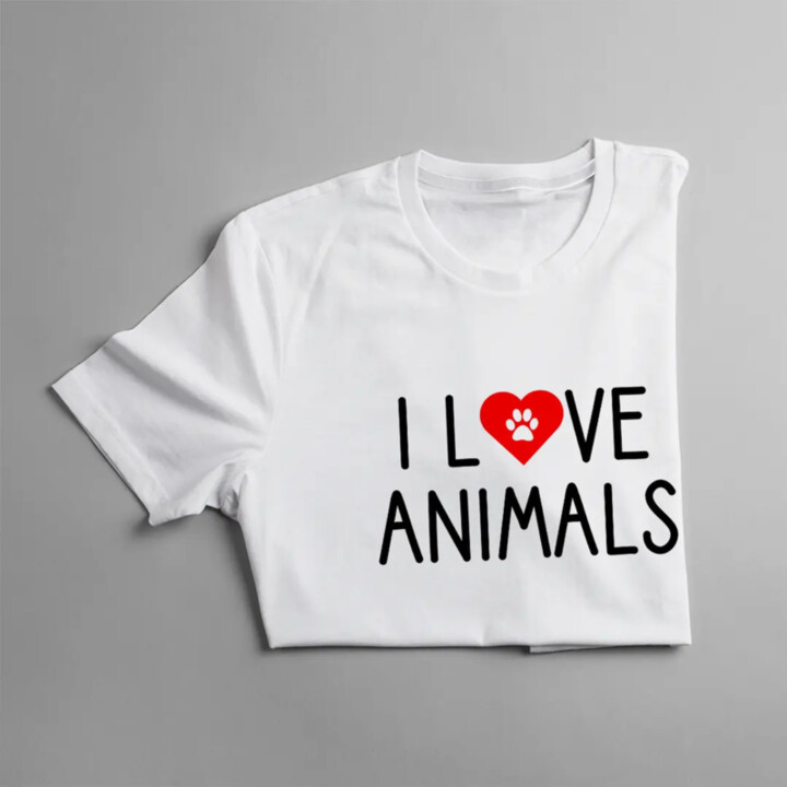 I love animals v2 - dámské tričko s potiskem