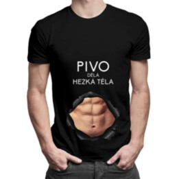 Pivo dělá hezká těla v2- pánské tričko s potiskem
