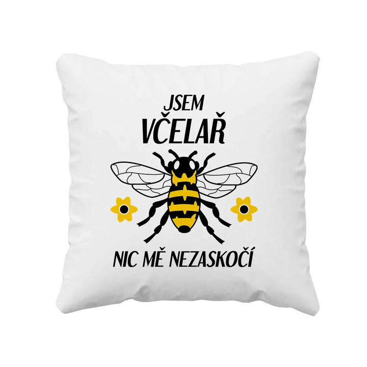 Jsem včelař, nic mě nezaskočí - polštář s potiskem