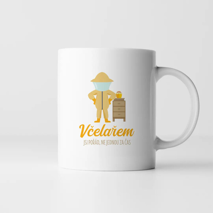Včelařem jsi pořád, ne jednou za čas - hrnek s potiskem