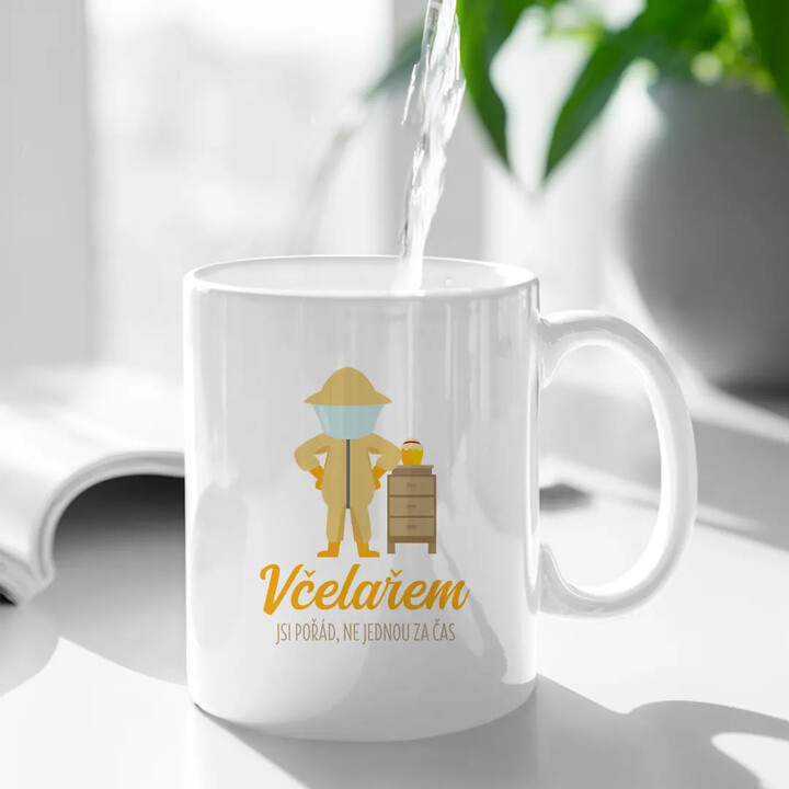 Včelařem jsi pořád, ne jednou za čas - hrnek s potiskem