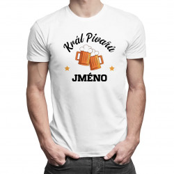 Král pivařů + jméno - pánské tričko s potiskem - personalizovaný produkt