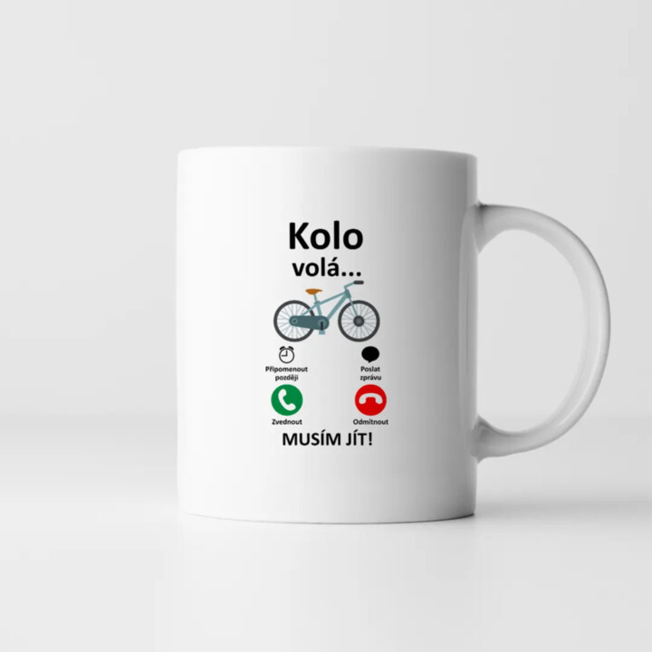 Kolo volá, musím jít - hrnek s potiskem