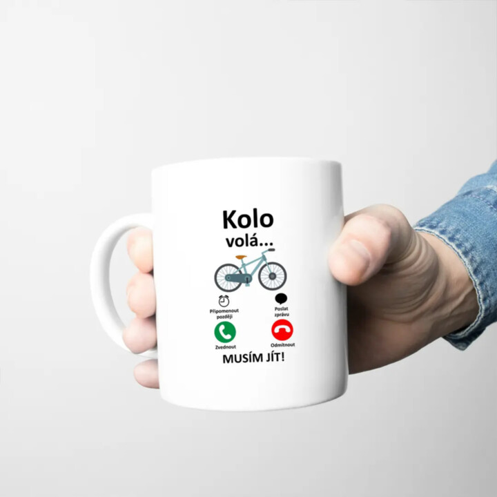 Kolo volá, musím jít - hrnek s potiskem