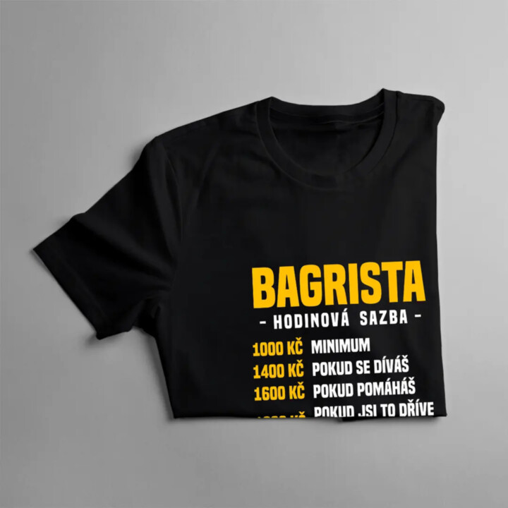Bagrista - hodinová sazba - pánské tričko s potiskem