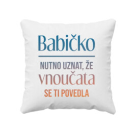 Babičko, nutno uznat, že vnoučata se ti povedla - polštář s potiskem