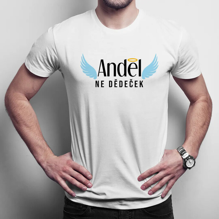 Anděl, ne dědeček - pánské tričko s potiskem