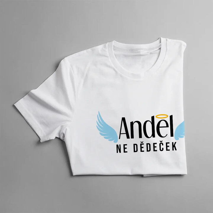 Anděl, ne dědeček - pánské tričko s potiskem