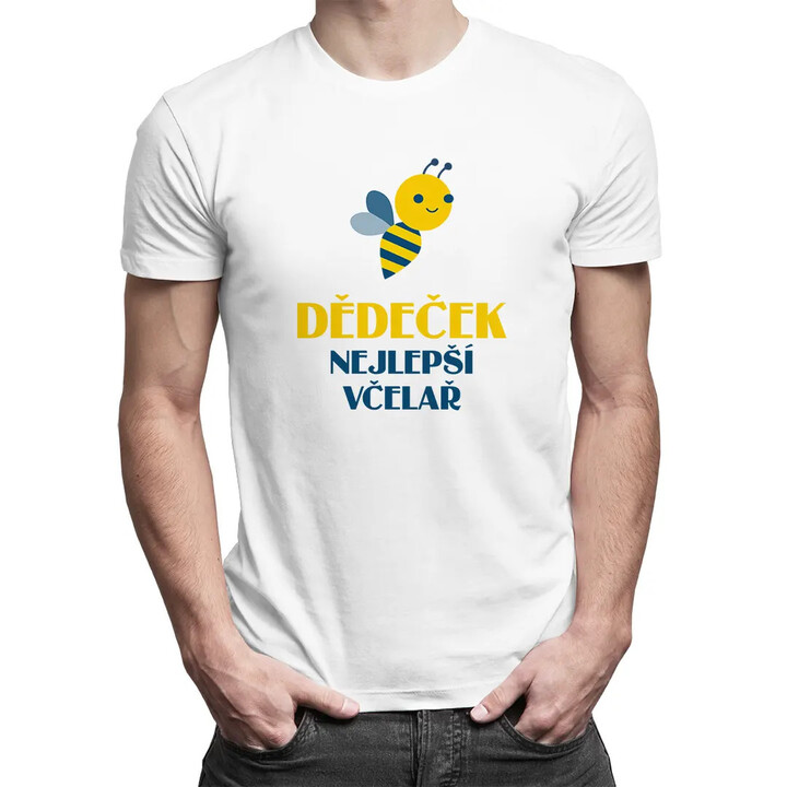 Dědeček - nejlepší včelař - pánské tričko s potiskem