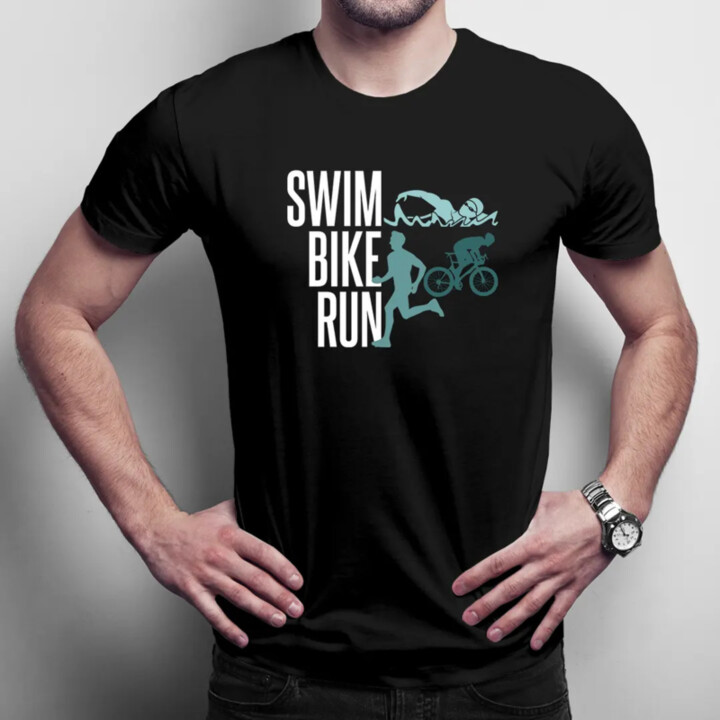 Triathlon - swim, bike, run v2 - pánské tričko s potiskem