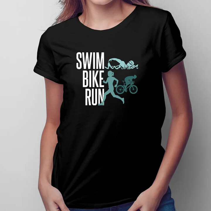 Triathlon - swim, bike, run v2 - dámské tričko s potiskem