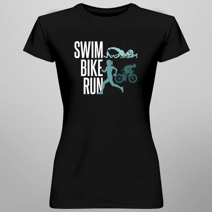 Triathlon - swim, bike, run v2 - dámské tričko s potiskem