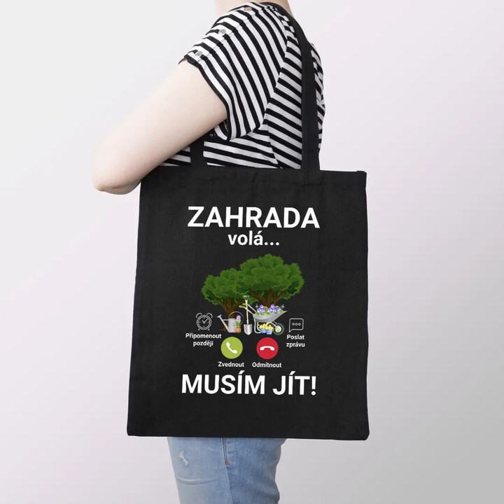 Zahrada volá, musím jít - taška s potiskem