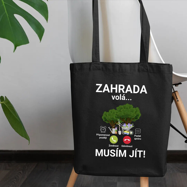 Zahrada volá, musím jít - taška s potiskem