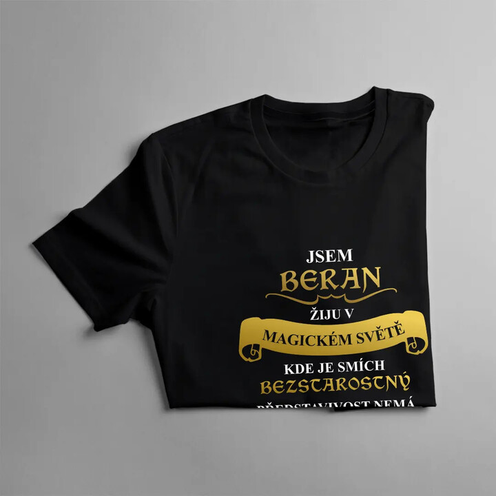 Jsem beran - Žiju v magickém světě - pánské tričko s potiskem