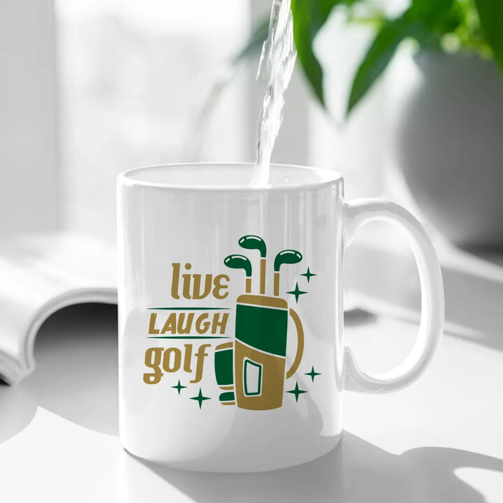 Live, laugh, golf - hrnek s potiskem