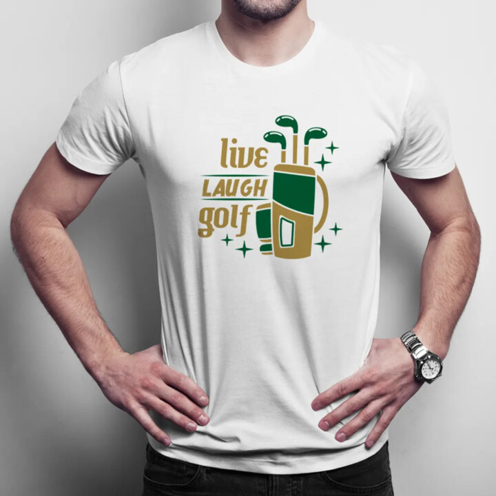 Live, laugh, golf - pánské tričko s potiskem