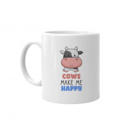 Cows make me happy - hrnek s potiskem