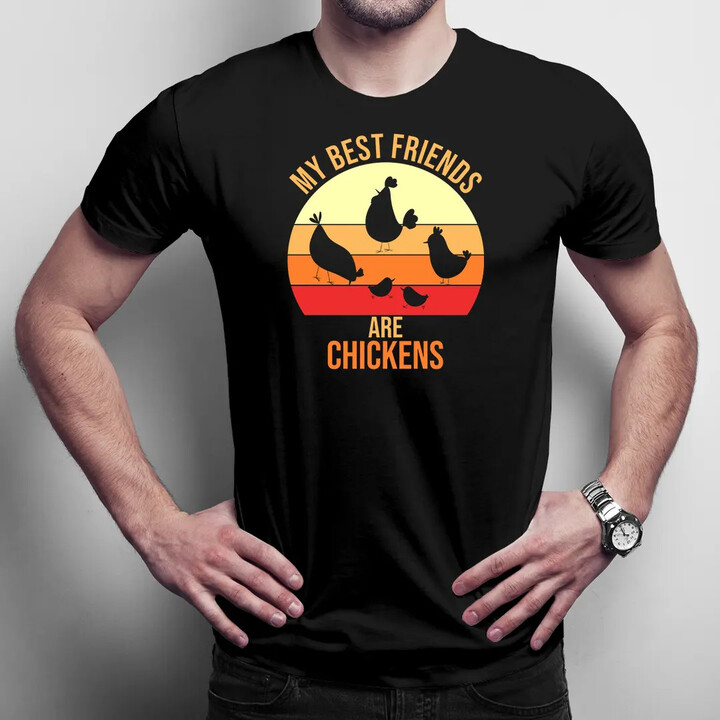 My best friends are chickens - pánské tričko s potiskem