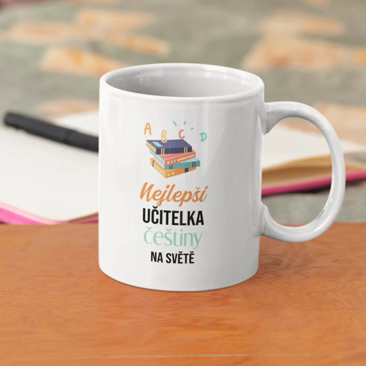 Nejlepší učitelka češtiny na světě - hrnek s potiskem
