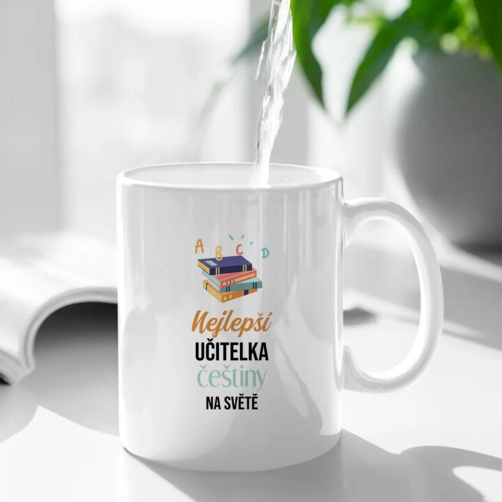 Nejlepší učitelka češtiny na světě - hrnek s potiskem