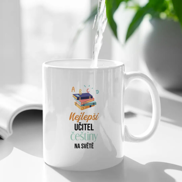 Nejlepší učitel češtiny na světě - hrnek s potiskem