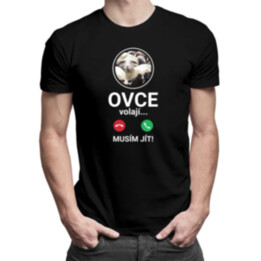 Ovce volají - musím jít - pánské tričko s potiskem