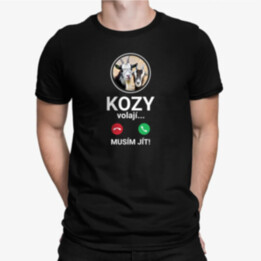 Kozy volají - musím jít - pánské tričko s potiskem