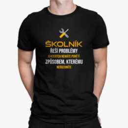 Školník řeší problémy - pánské tričko s potiskem