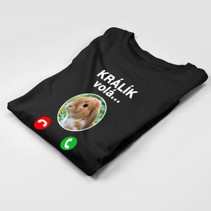 Králík volá, musím jít - pánské tričko s potiskem