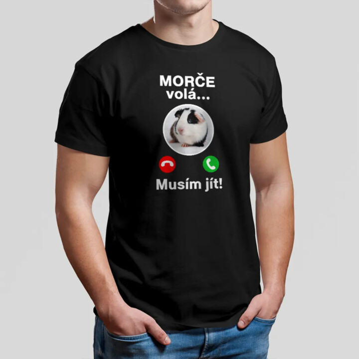 Morče volá, musím jít - pánské tričko s potiskem