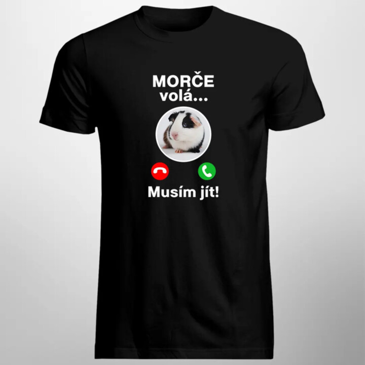 Morče volá, musím jít - pánské tričko s potiskem