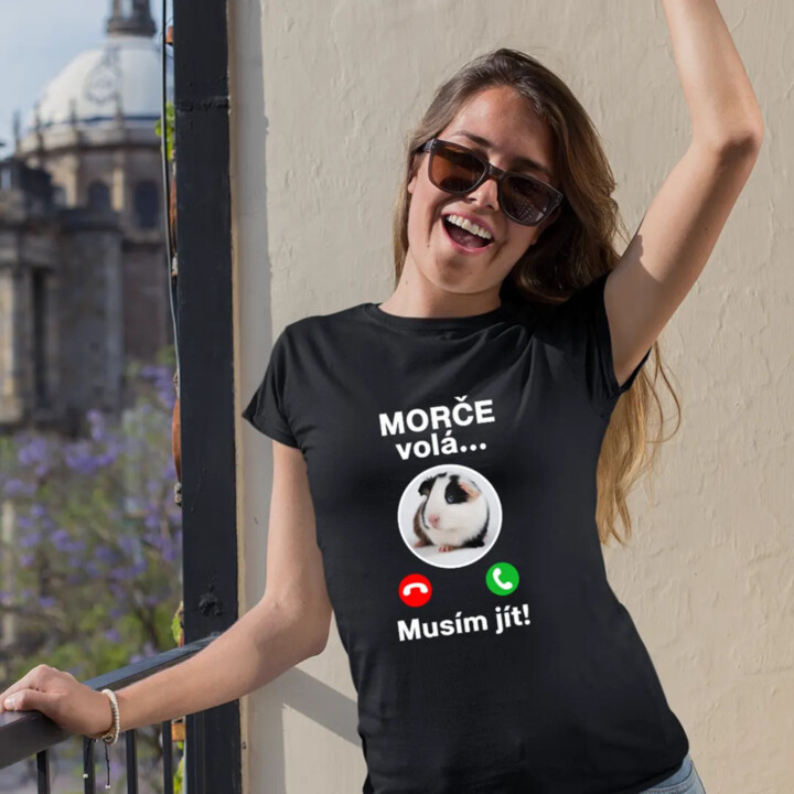 Morče volá, musím jít - dámské tričko s potiskem