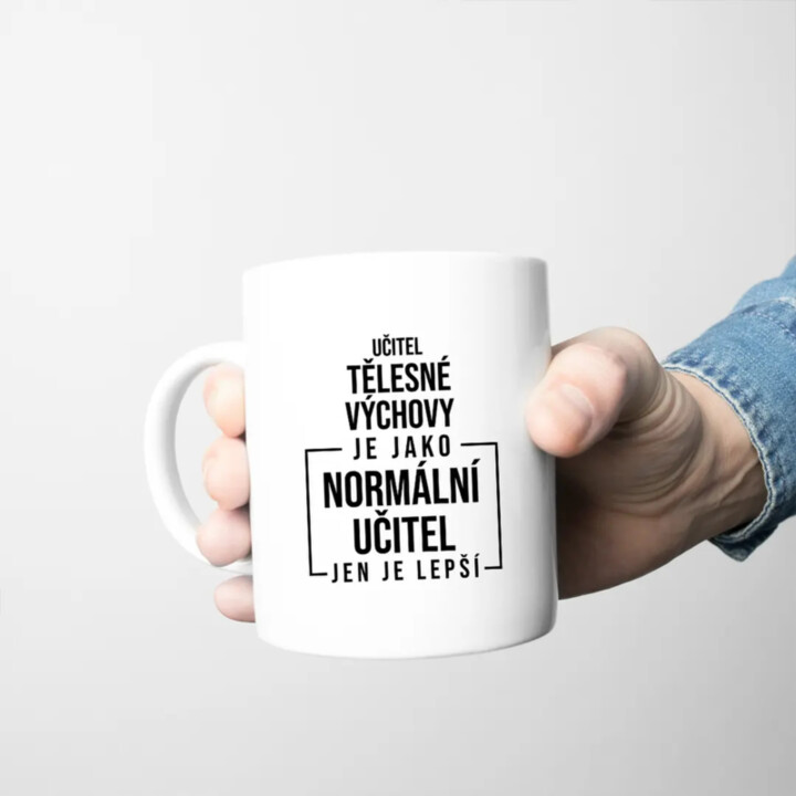 Učitel tělesné výchovy - hrnek s potiskem