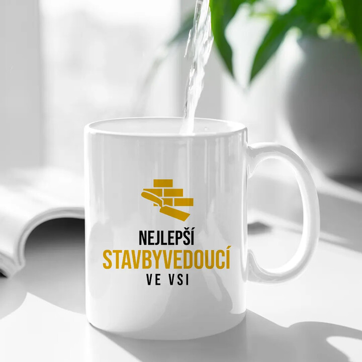 Nejlepší stavbyvedoucí ve vsi - hrnek s potiskem