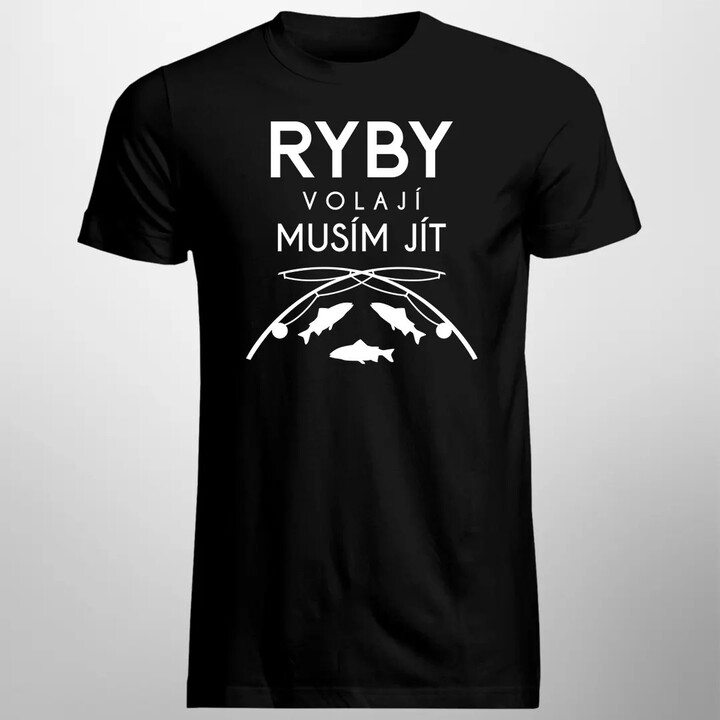 Ryby volají, musím jít verze 2 - pánské tričko s potiskem