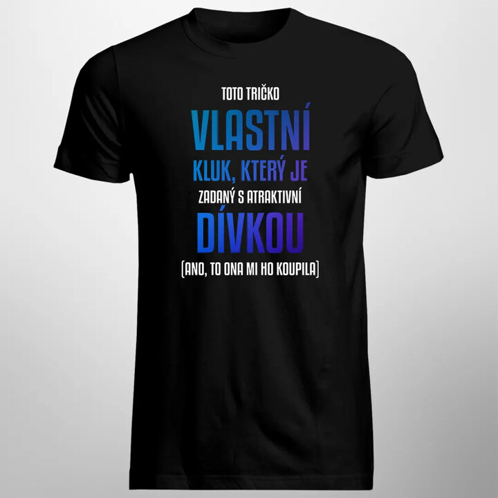 Toto tričko vlastní kluk - pánské tričko s potiskem