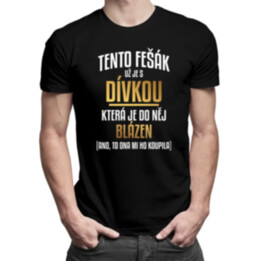 Tento fešák už je s dívkou - pánské tričko s potiskem