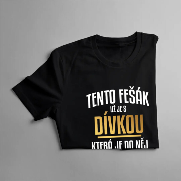 Tento fešák už je s dívkou - pánské tričko s potiskem