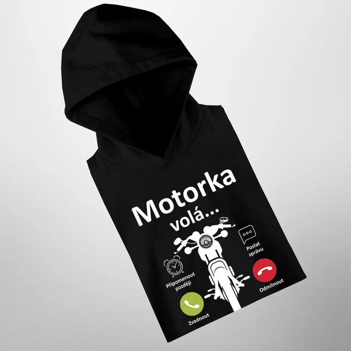 Motorka volá, musím jít - pánská mikina s potiskem